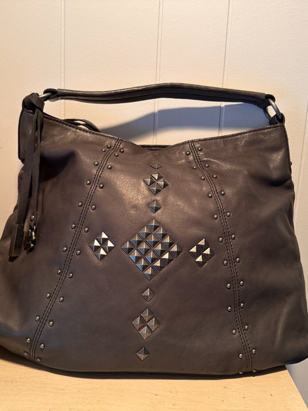 Lucky Brand Grey Hobo with Silver Detail